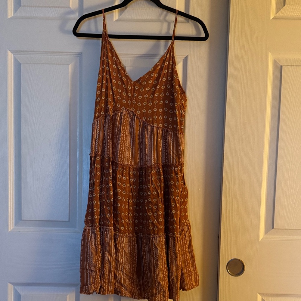 Maurices Patterned Brown Mini Dress